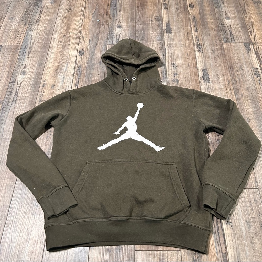 Air Jordan Green White Hoodie Sweatshirt Women’s Large Basketball Sport Gym